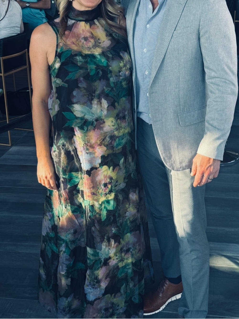 Julia Jordan Black Floral Maxi Dress